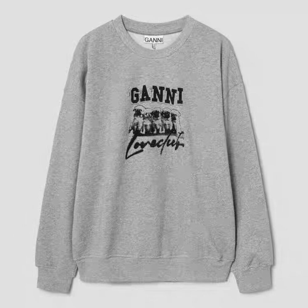 Ganni Gray crew neck sweater - Picture 8 of 10